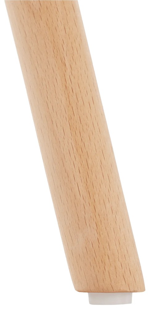 Masă de bucătărie, albă/fag, diametru 90 cm, GAMIN NEW 90