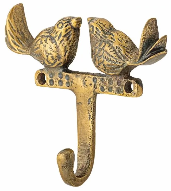 Cuier de perete decorativ, natur, din aluminiu, Fredo