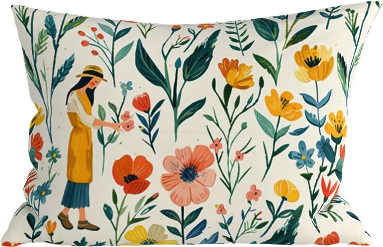 Husa de perna din bumbac FLOVINA POLY 50x70 cm, colorat