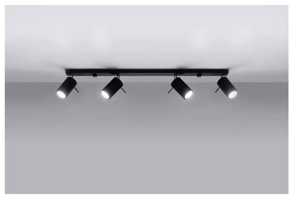 Lustră Sollux Etna 4L, negru