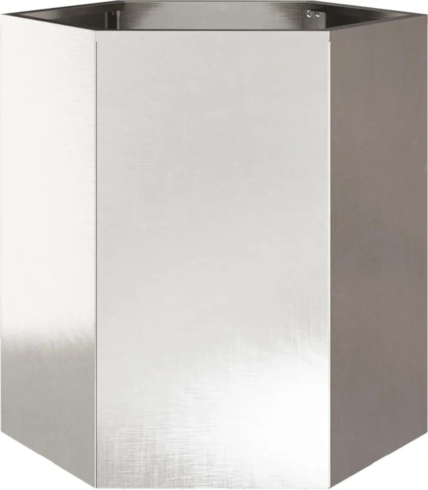 vidaXL Jardinieră de grădină 46x40x45 cm oțel inoxidabil hexagonal
