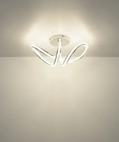 Globo 67440D - Plafonieră LED dimabilă EVANGELINE LED/40W/230V crom lucios + telecomandă