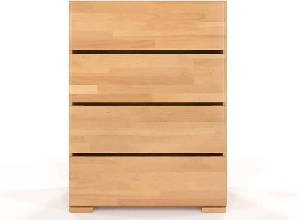 Comodă lemn masiv TerraCraft Fag 4 Sertare, 80 × 45 × 108 cm - Natural