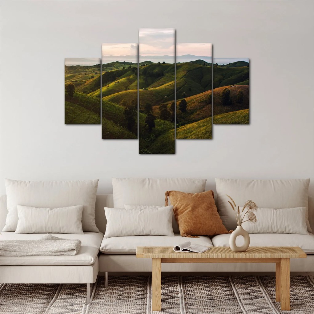 Tablou - Priveliște spre dealurile din Thailanda (150x105 cm)