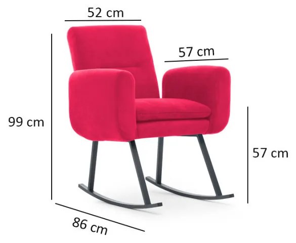 Fotoliu Tip Balansoar Kono, Fucsia