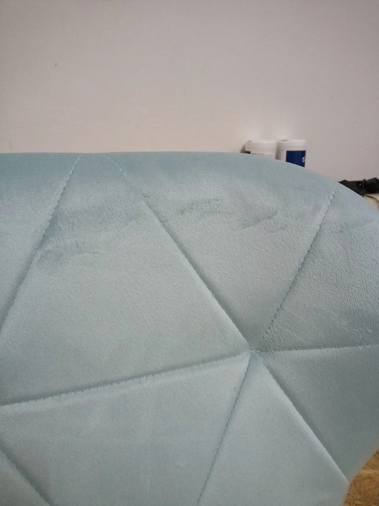 REDUCERE Scaun de birou albastru deschis AVOLA VELVET calitatea II