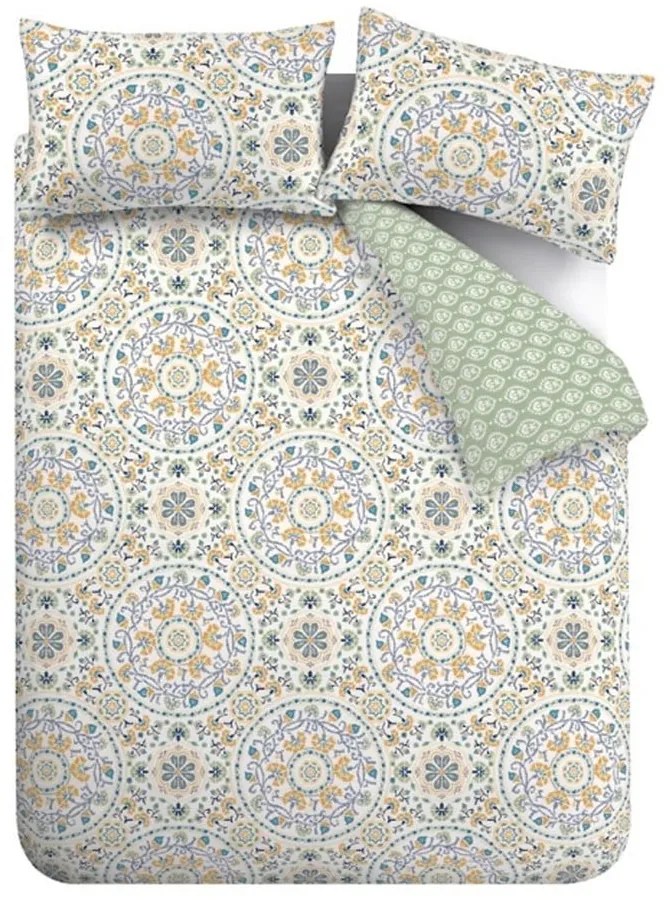 Lenjerie de pat pentru pat dublu 200x200 cm Safiya Mandala – Pineapple Elephant