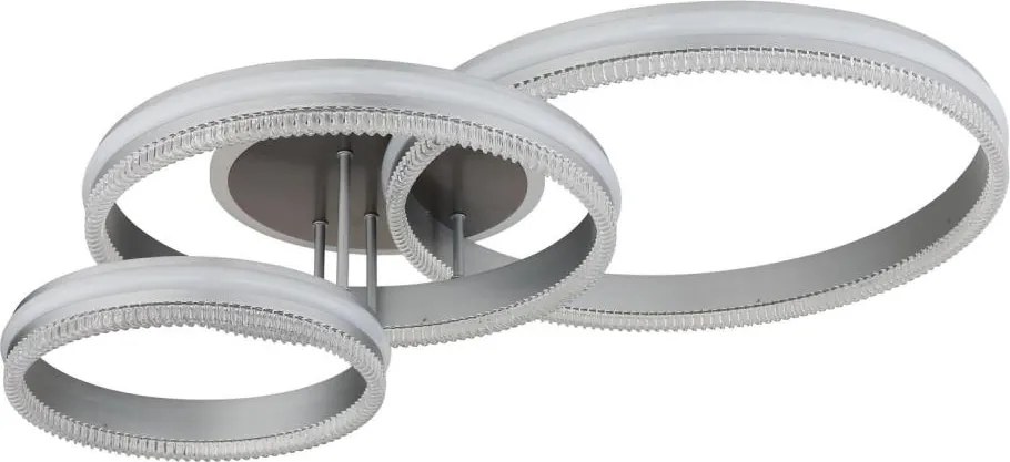 Globo 67377-72 - Lampă de tavan LED dimabilă FRANCINE LED/72W/230V argintie + telecomandă