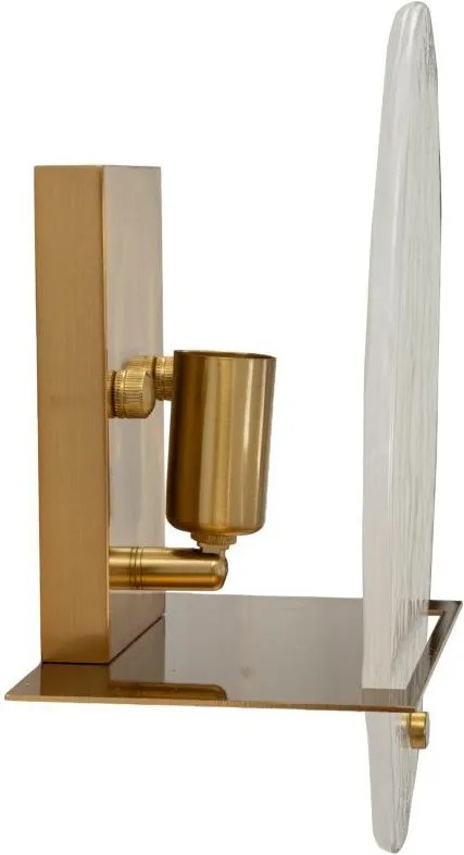 Aplică de perete aurie din sticlă Portlan – Mauro Ferretti