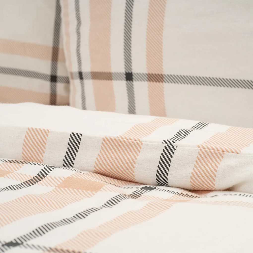 Lenjerie de pat din flanelă 4Home Elegant Plaid, 160 x 200 cm, 70 x 80 cm