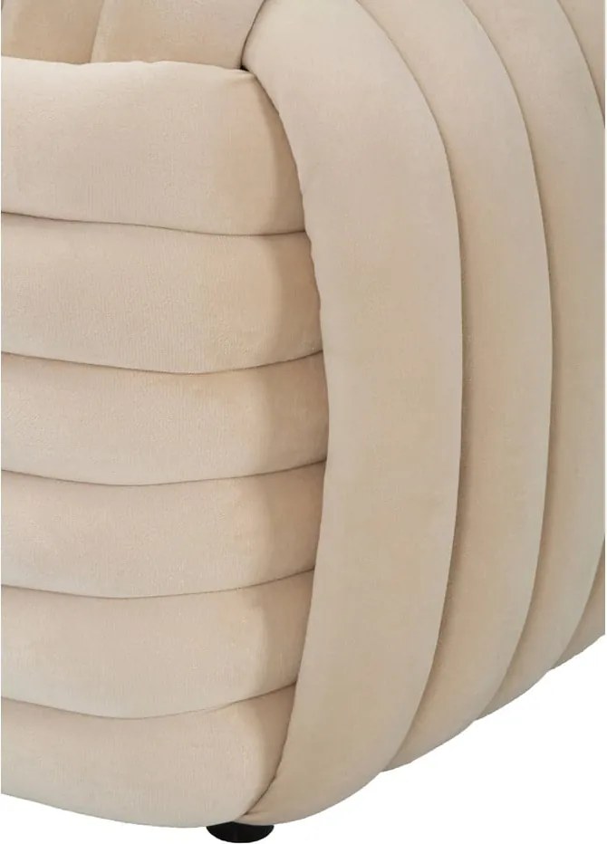 Bancă crem cu tapițerie din catifea Softy – Mauro Ferretti