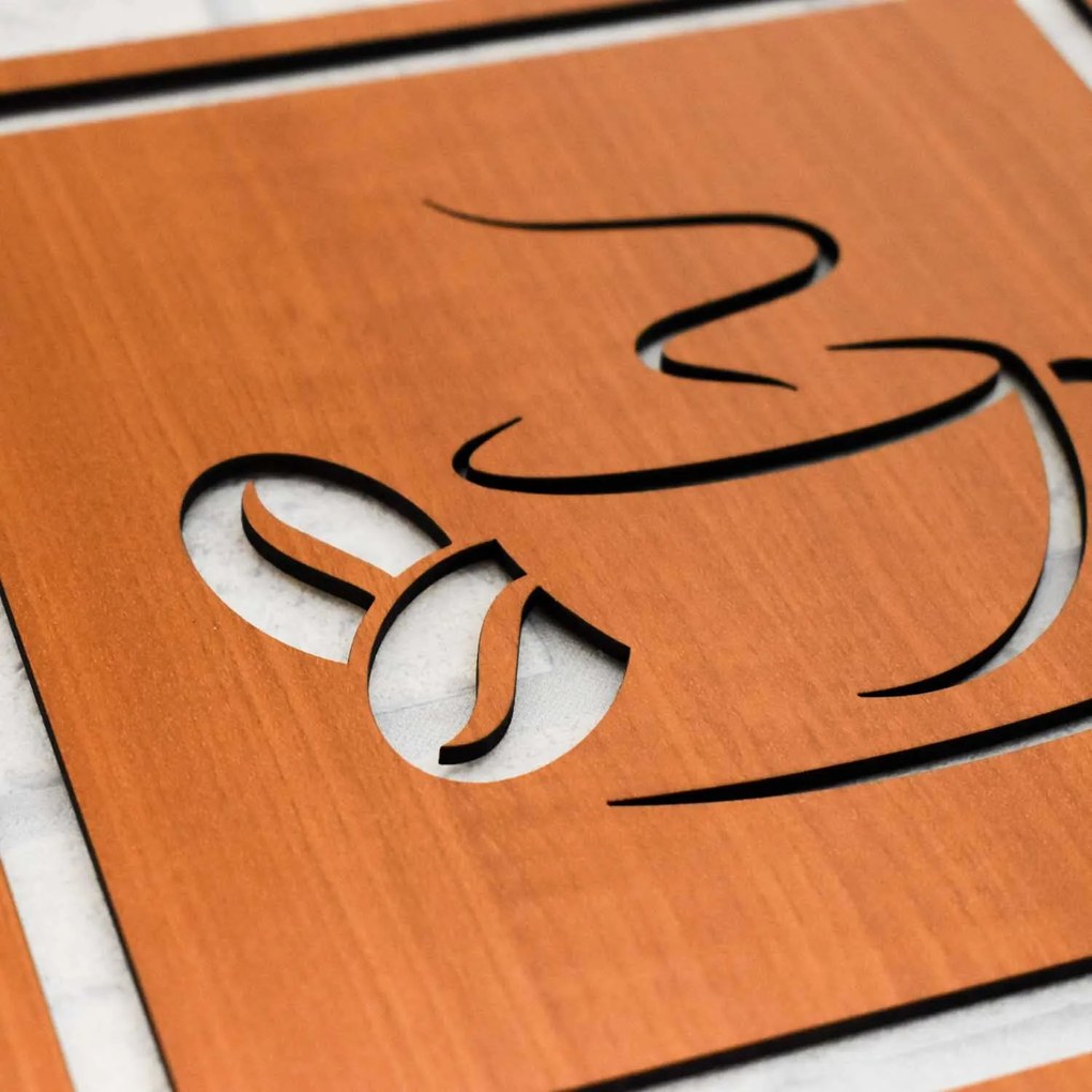 DUBLEZ | Decorațiune din lemn pentru bucătărie - Cafea