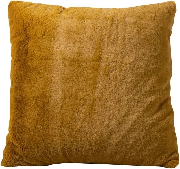 Perna decorativa galbena, din textil, 45x45 cm, Mustard
