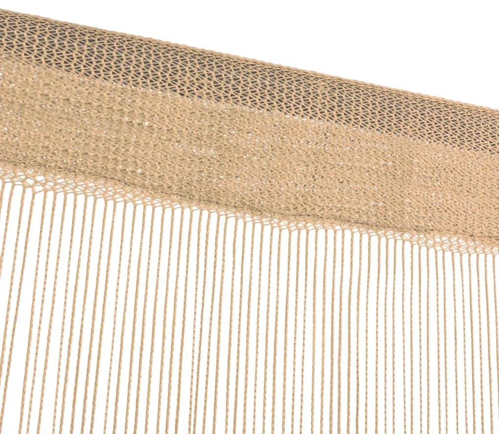 Draperii cu franjuri, 2 buc., 140 x 250 cm, bej 2, Bej, 140 cm