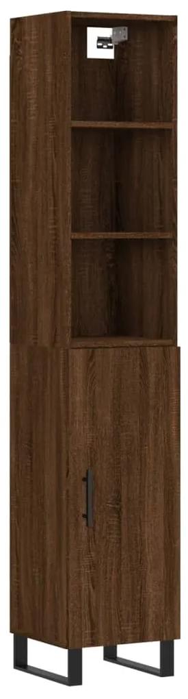 3189668 vidaXL Dulap înalt, stejar maro, 34,5x34x180 cm, lemn prelucrat