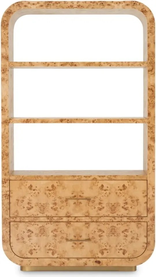 Dulap cu Rafturi design LUX, Furnir Burl Mappa, Maro, Quinton