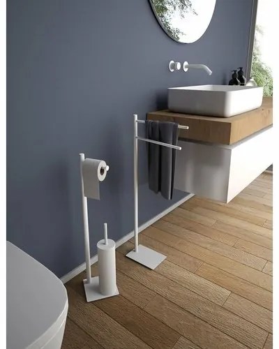GEDY TR3122 Suport Trilly cu suport pentruprosoape, pătrat, alb mat