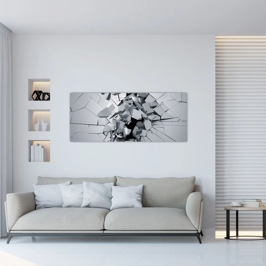 Tablou abstracție 3D (120x50 cm)