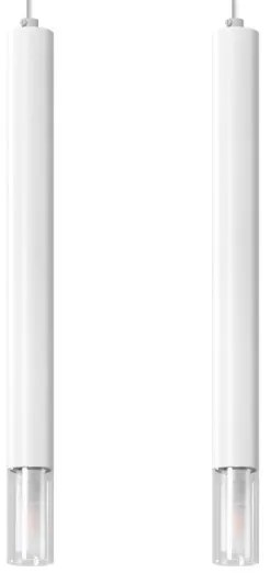 Lustră pe cablu VIZIER 2xG9/40W/230V albă Sollux SL.0958