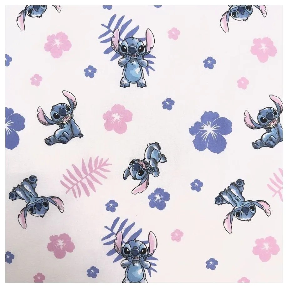 Lenjerie de pat pentru copii roz-deschis din bumbac pentru pat de o persoană 140x200 cm Lilo &amp; Stitch "Pink" – Jerry Fabrics
