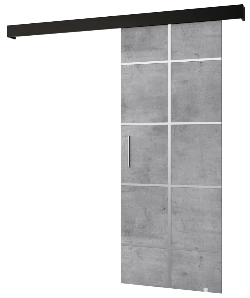 Zondo Uși culisante Sharlene III (beton + negru mat + argintiu). 1043695