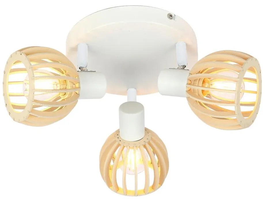 Plafonieră albă-în culoare naturală ø 10 cm Atarri – Candellux Lighting