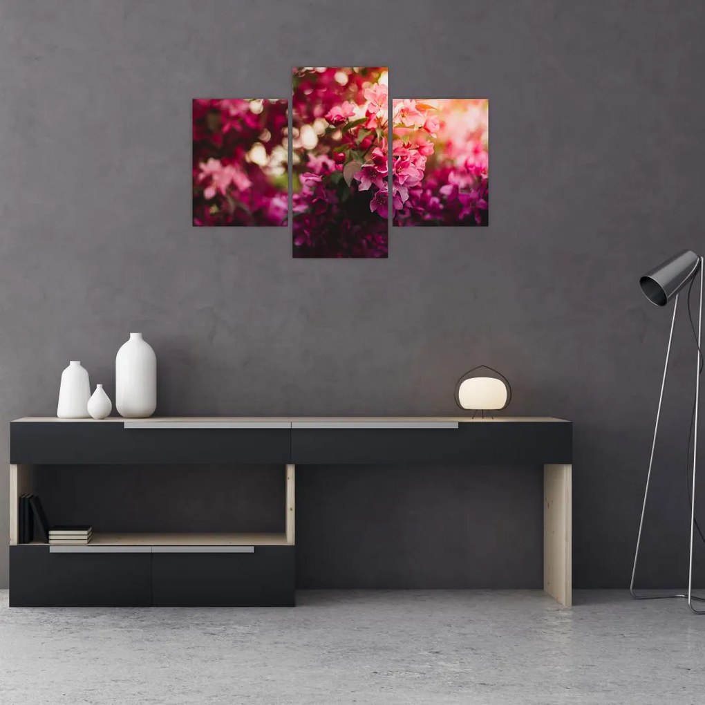Tablou cu florile tufișului înflorit (90x60 cm)
