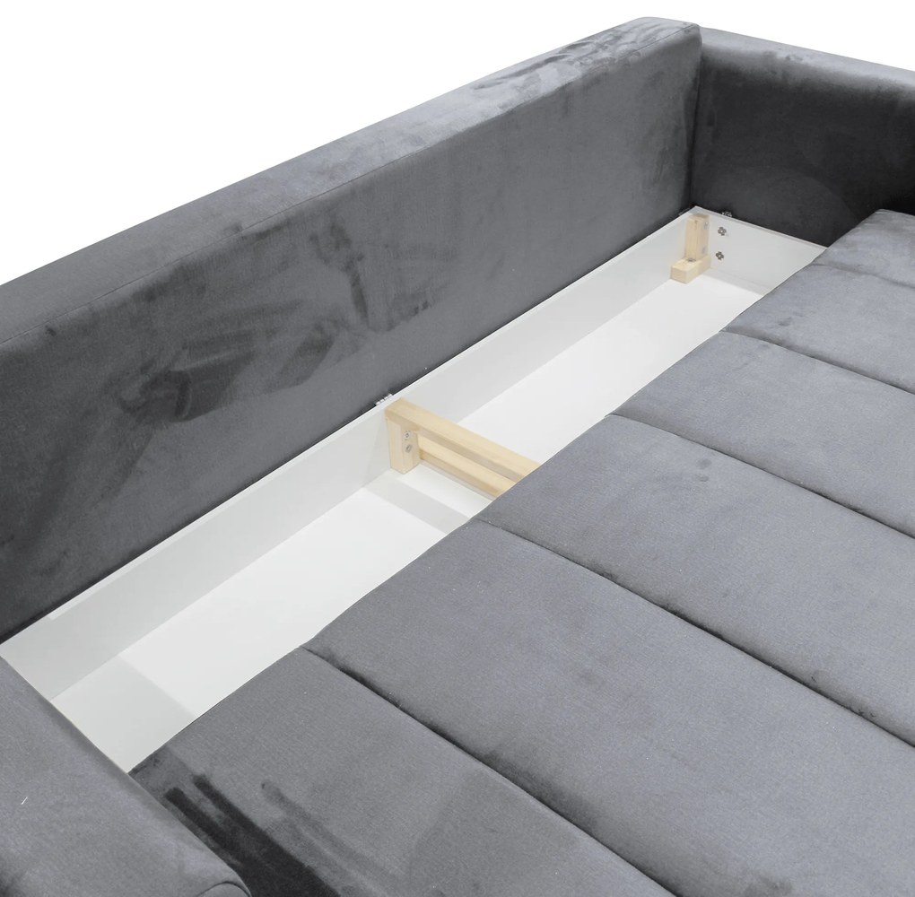 Canapea extensibilă, gri deschis/ gri, GRACE BIG SOFA