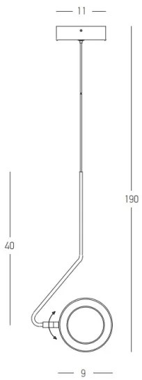 Lustră LED pe cablu dimabilă LED/7W/230V CRI90 negru Zambelis 22045