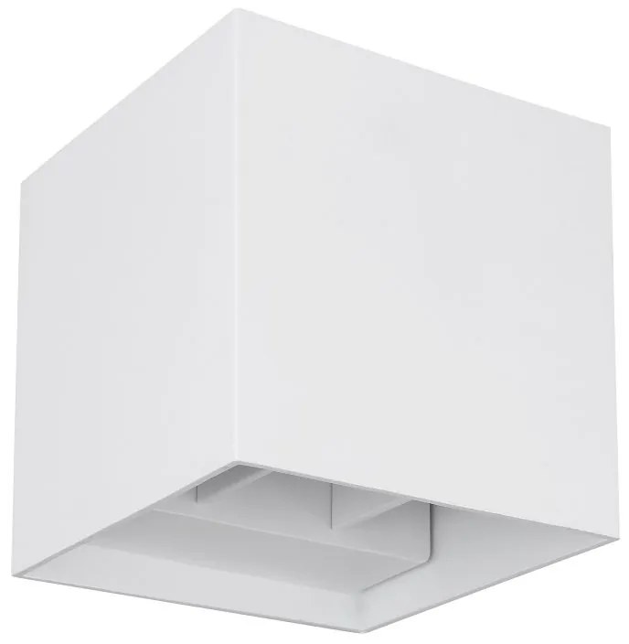 Aplica LED cu spot pentru iluminat exterior design modern IP54 Veronika alb 10x10cm