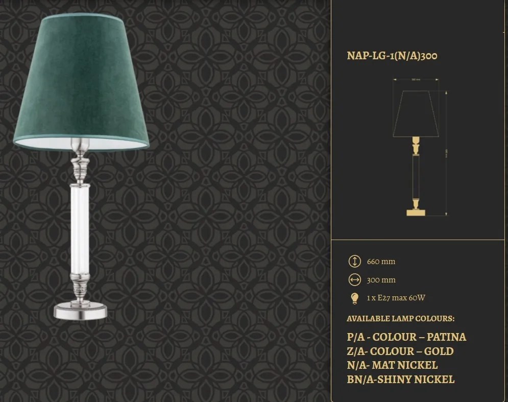 Veioza eleganta design clasic NAPOLI