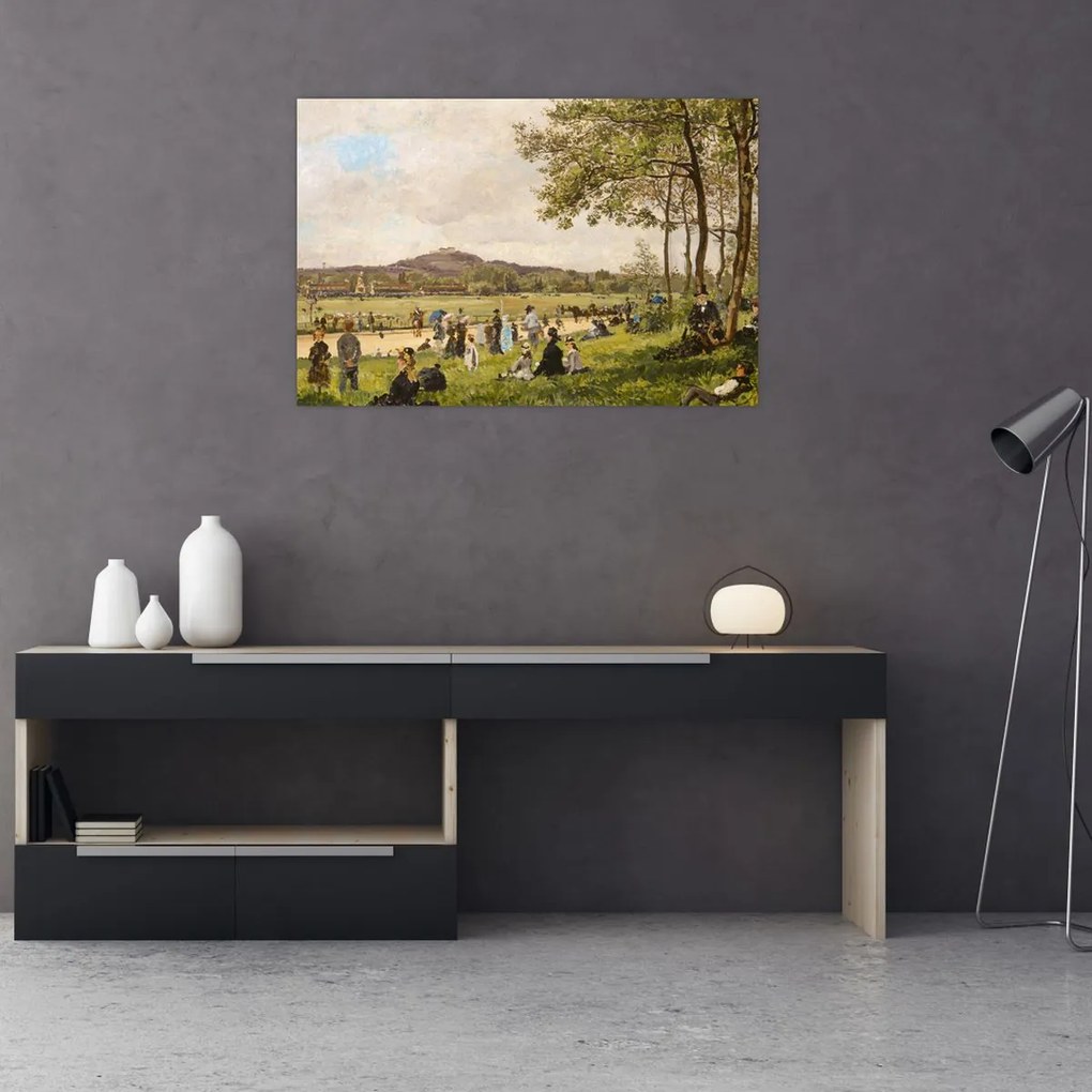 Tablou - French 19th Century, Race Course at Longchamps, reproducere (90x60 cm)