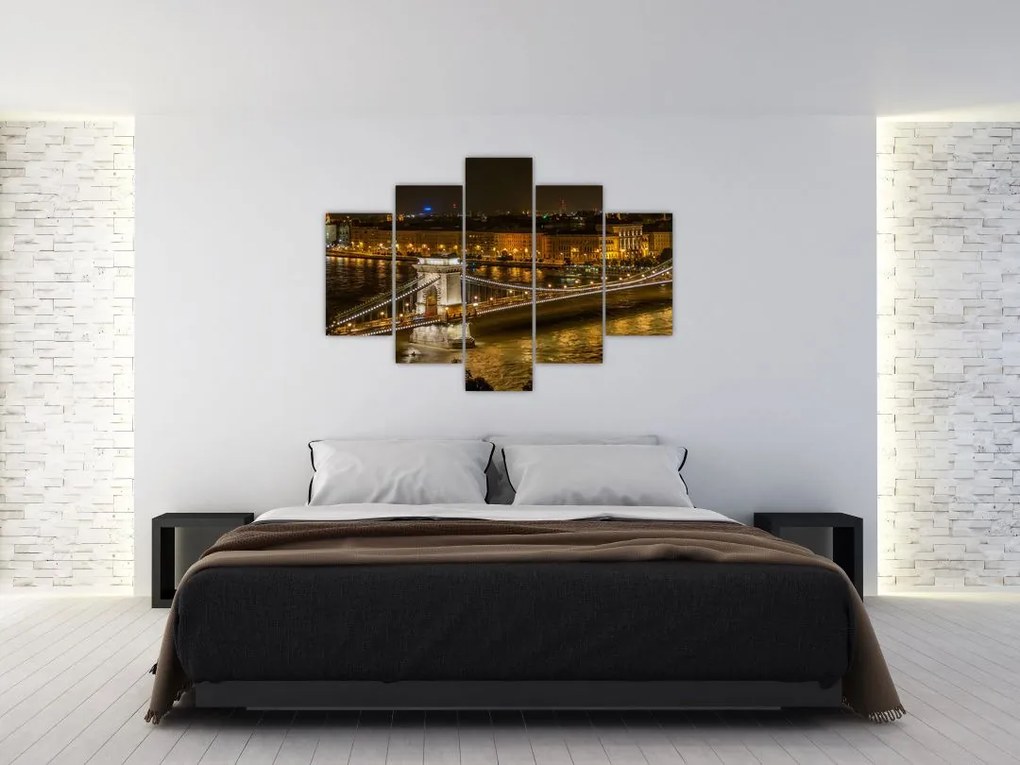 Tablou orașului nocturn (150x105 cm)