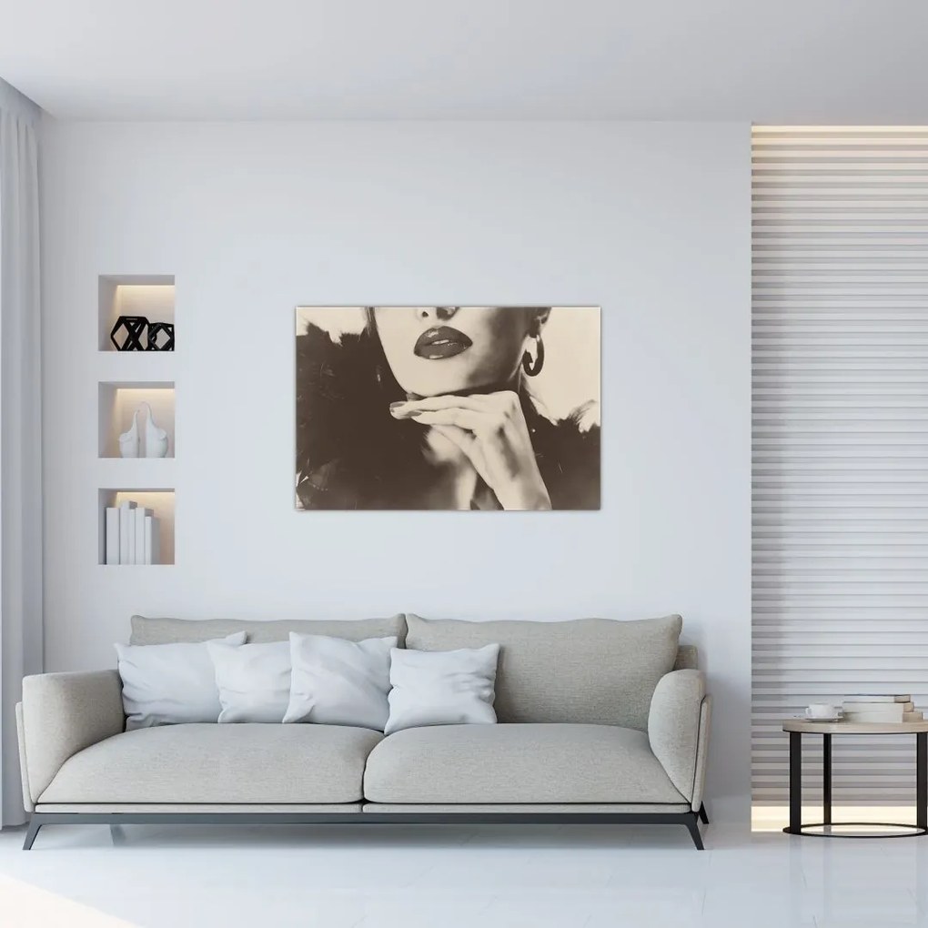 Tablou - Vintage, poza unei femei (90x60 cm)