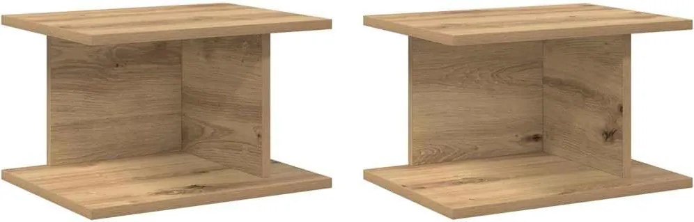 vidaXL Noptieră 2 pcs Stejar Artizanal 40 x 30 x 25 cm Lemn compozit