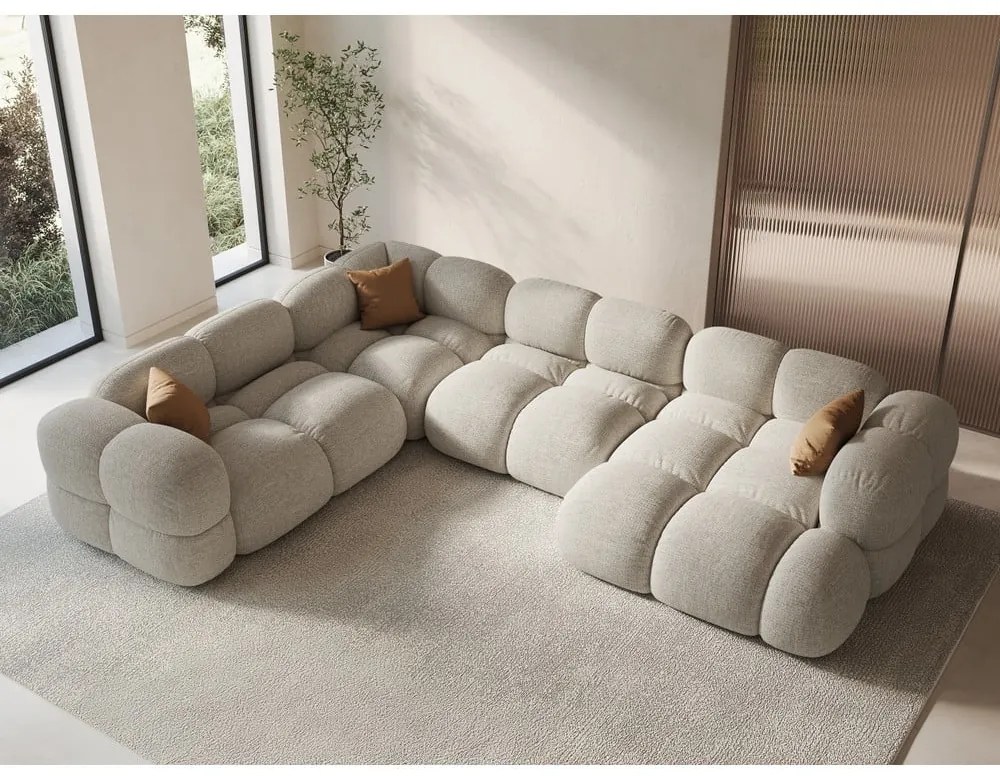 Colțar bej (cu colț pe partea stângă/în formă de "U") Loretto – Cosmopolitan Design