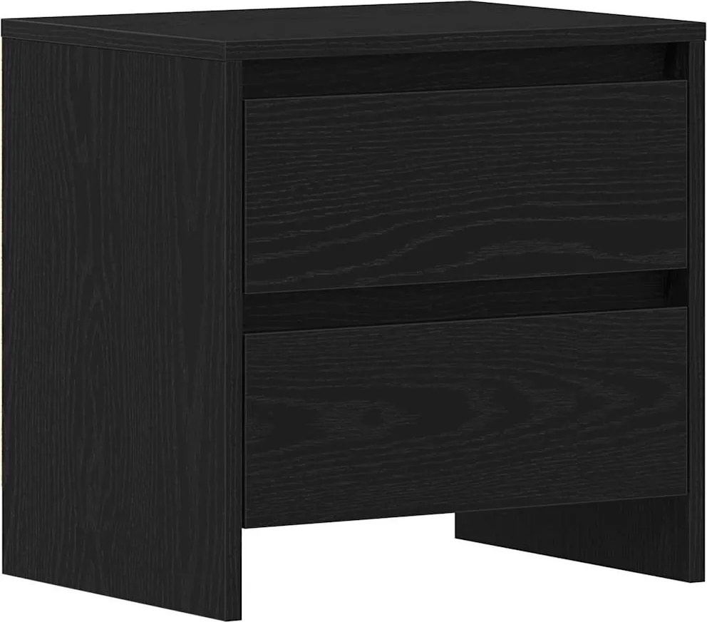 vidaXL Dulap de noapte Stejar Negru 45 x 34 x 44,5 cm Lemn compozit