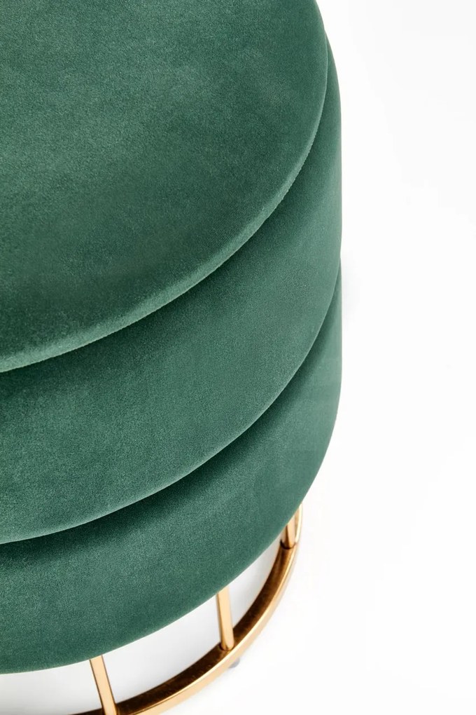 Taburet tapitat Minty Velvet Verde / Gold