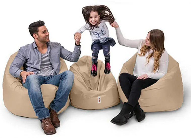 Fotoliu Bean Bag Iyzi 100 Cushion Pouf, Bej