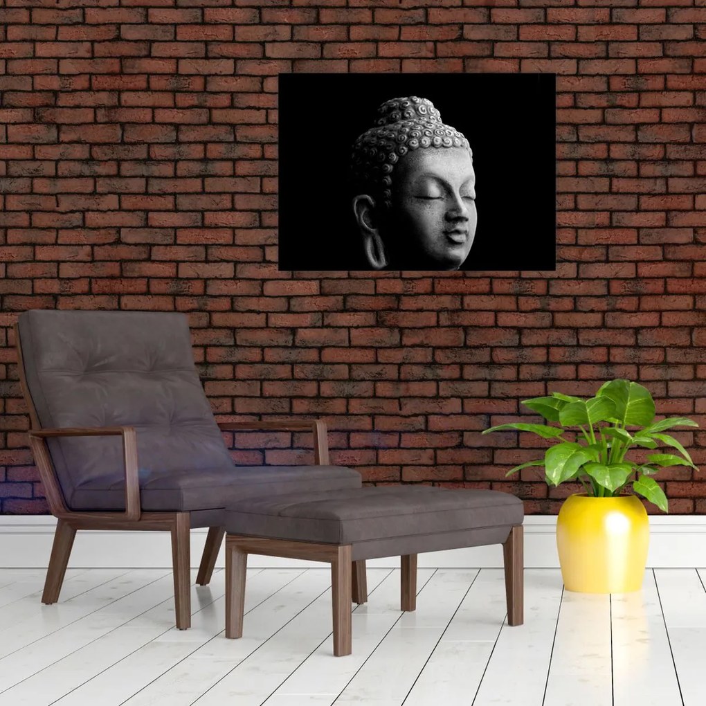 Tablou pe sticlă - Buddha, portret (70x50 cm)
