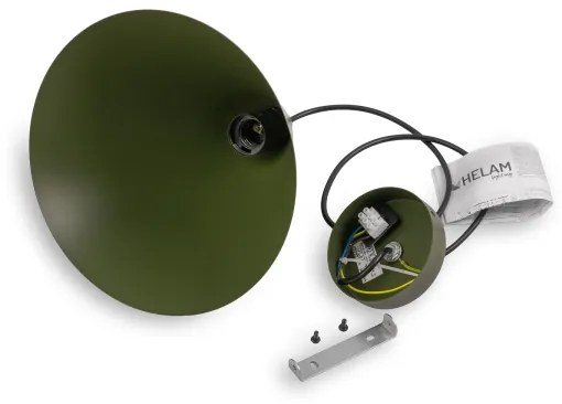 Pendul cu cablu ETNA II, 1xE27/15W/230V, Ø25 cm, verde