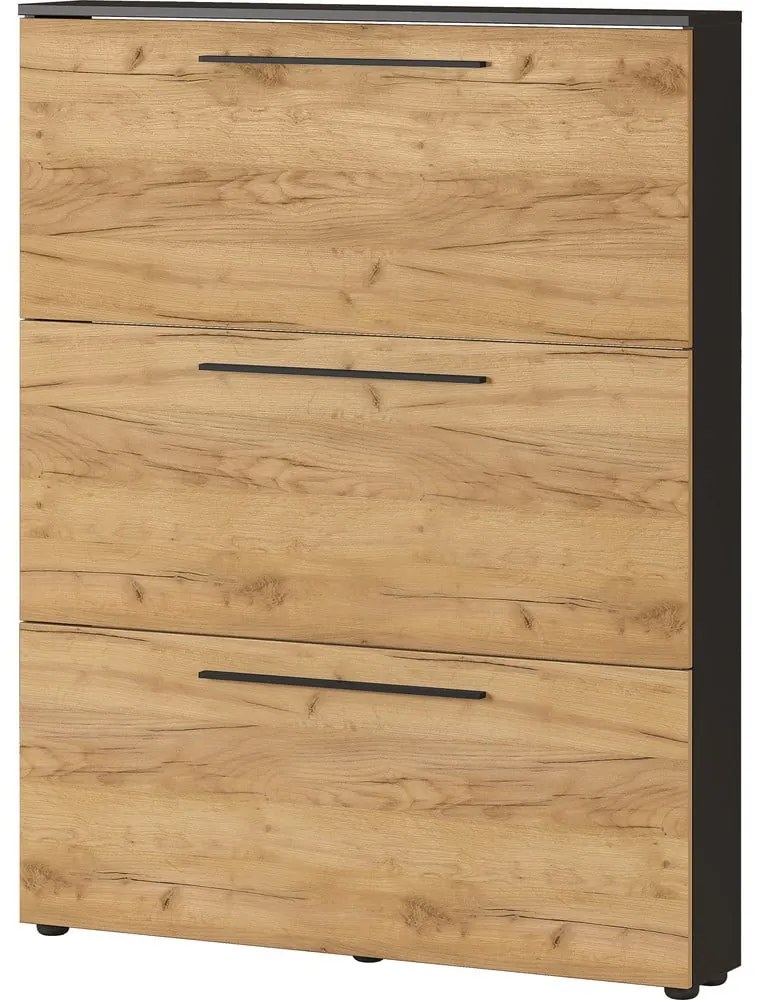 Pantofar cu deschidere înclinată gri închis în decor de stejar Wildomar - Germania