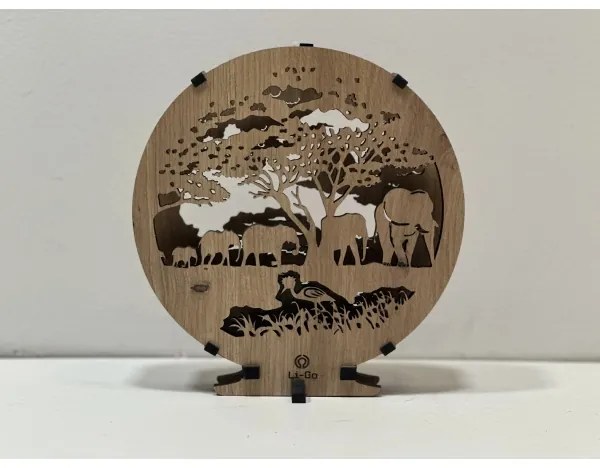 Li-Go 23610/DUB2 - Lampă LED decorativă de masă dimmabilă, LED/12W/230V, 20x22 cm, stejar