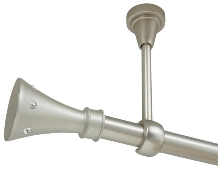 Galerie simpla prindere tavan fara inele carter 19 mm crom mat (Alege marime: 200 cm)