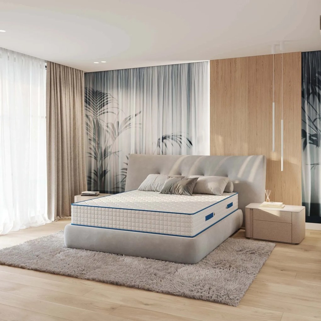 Saltea cu arcuri Bonnell Hard Med 140×190 cm, fermitate tare, 25 cm înălțime