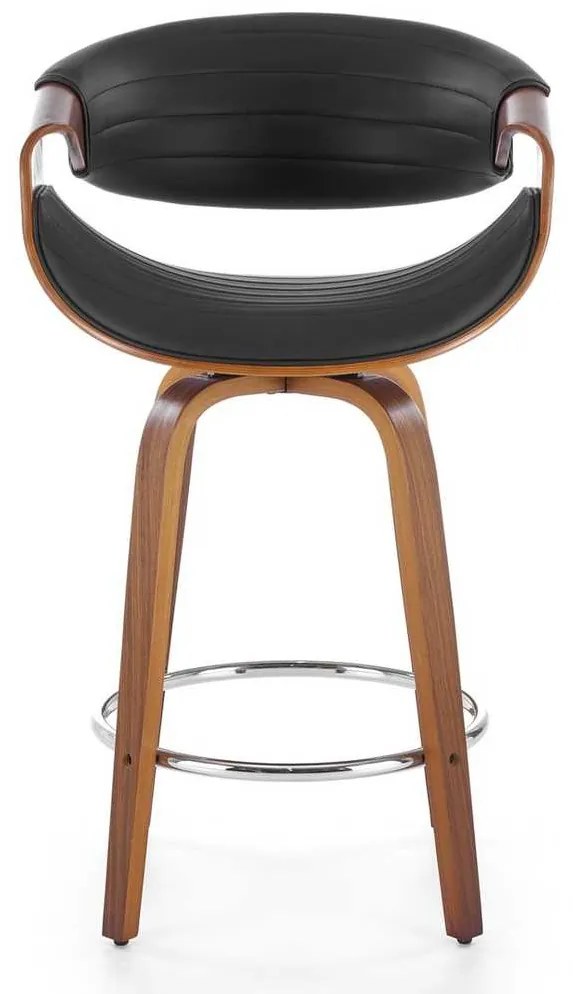 Scaun de bar Scarlet, negru / nuc