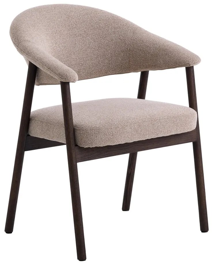 Set de scaune de sufragerie bej cu cotiere 2 buc. din lemn de stejar Elk – Unique Furniture