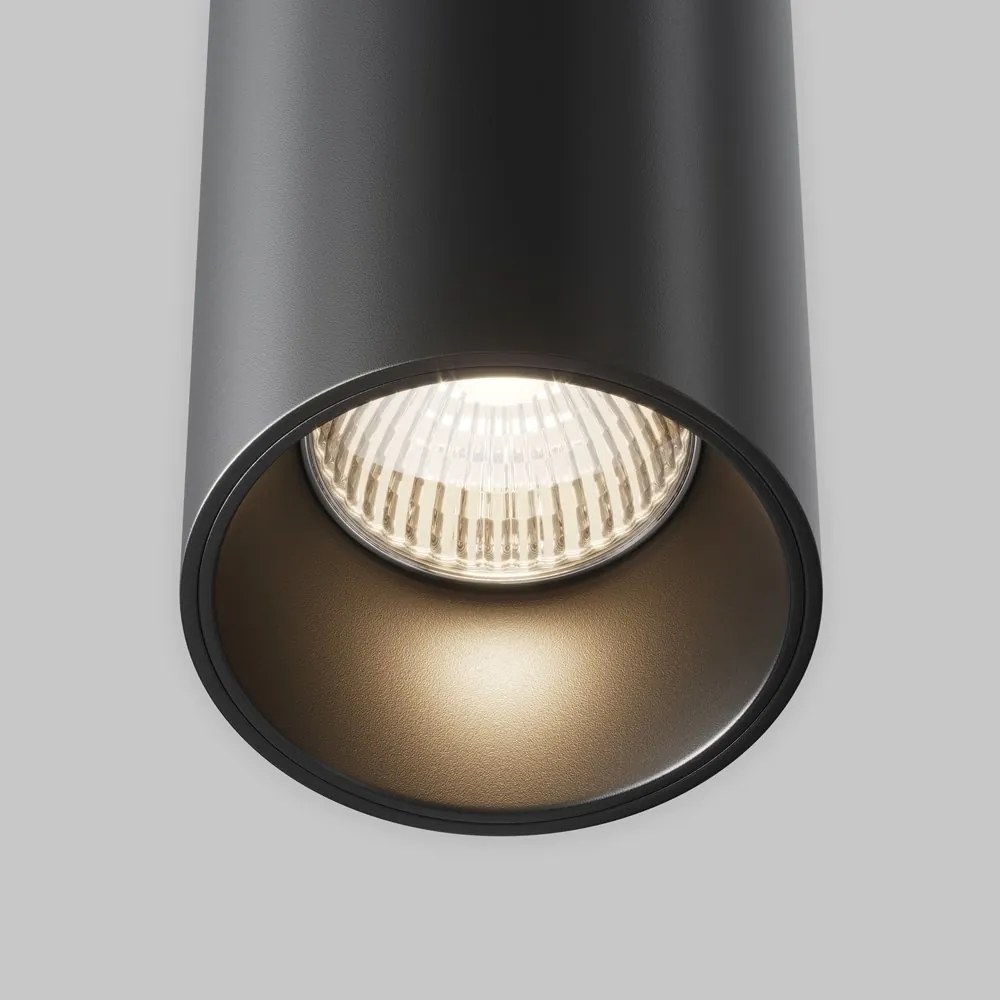 Pendul LED iluminat design tehnic Efir D-7,5cm 15W negru