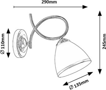Brilagi - Aplică de perete FRED 1xE27/60W/230V crom lucios