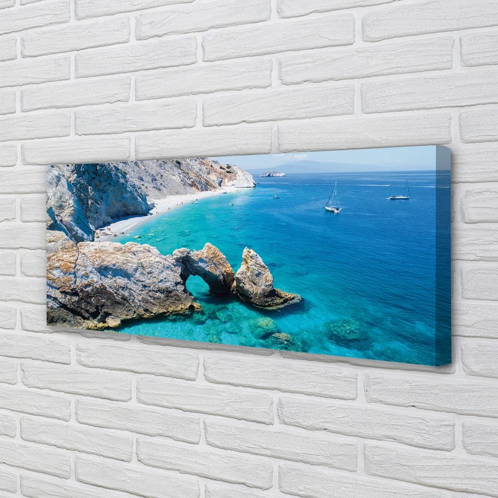 Tablouri canvas Grecia Plaja coasta mare